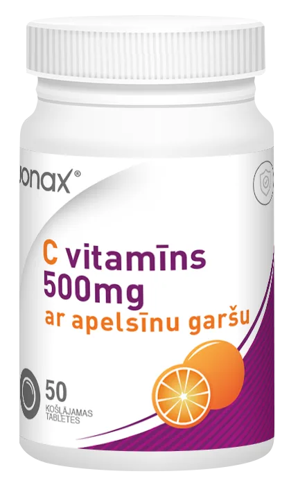 JONAX C Vitamin 500 mg tabletes, 50 gab.