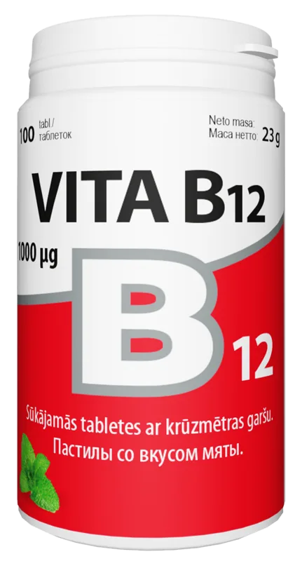 VITABALANS Vita B12 tabletes, 100 gab.