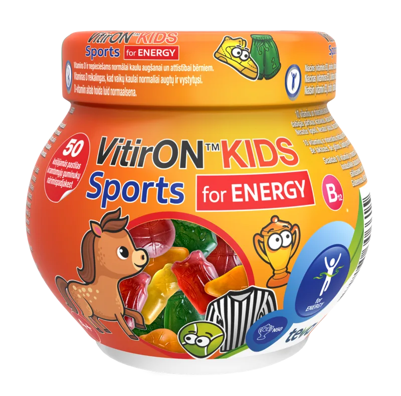 VITIRON Kids Sport Energy pastilas, 50 gab.