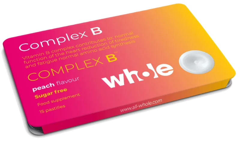 WHOLE Complex B pastilas, 15 gab.