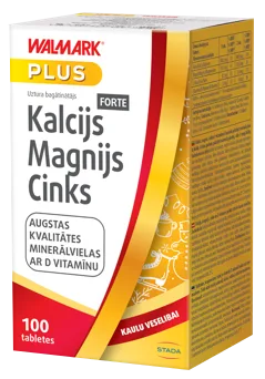 WALMARK Kalcijs Magnijs Cinks Forte Plus tabletes, 100 gab.