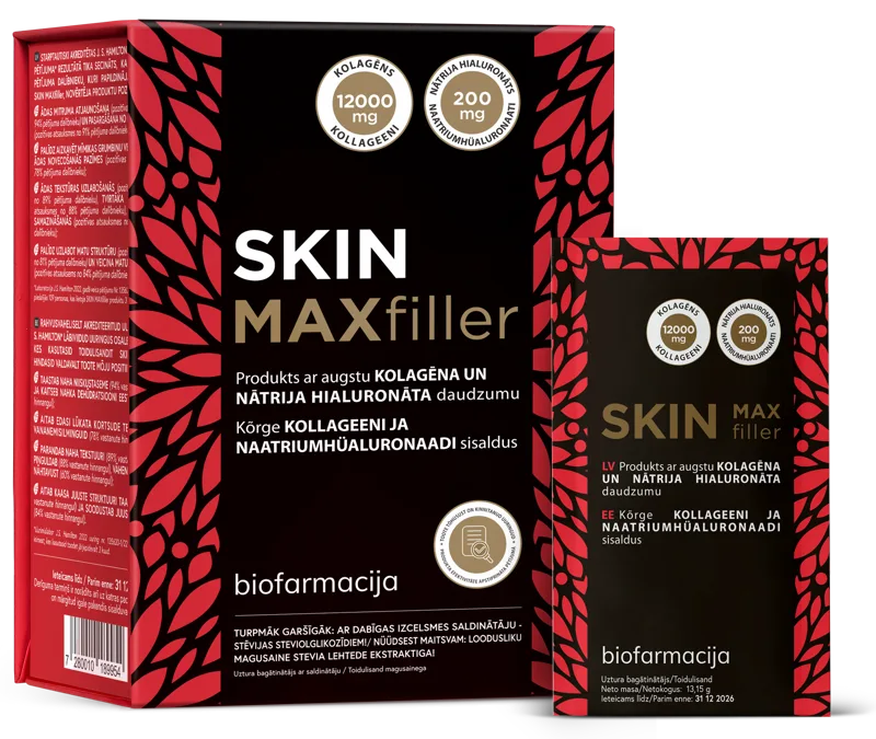 BIOFARMACIJA Skin MAXfiller kolagēns, 28 gab.