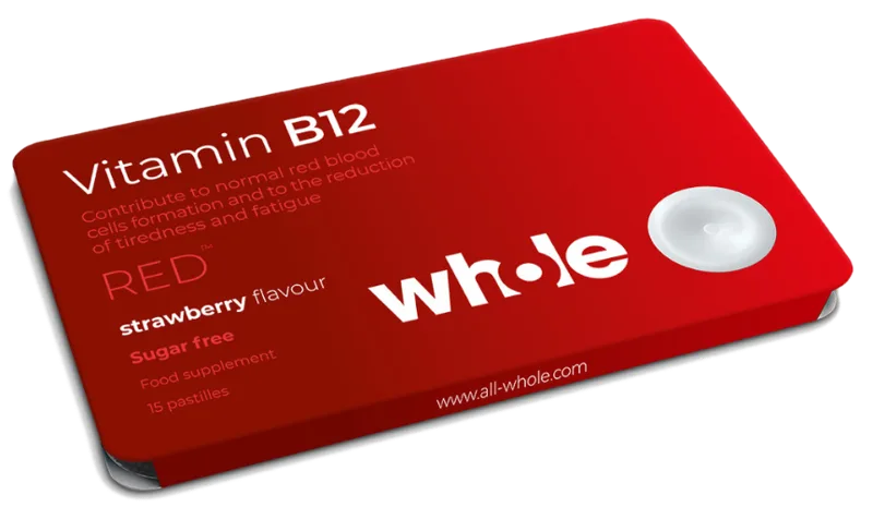 WHOLE Vitamin B12 pastilas, 15 gab.