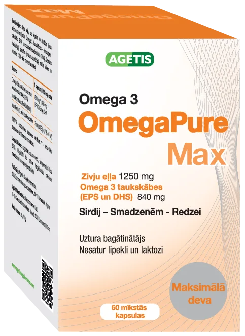 OMEGAPURE MAX mīkstās kapsulas, 60 gab.