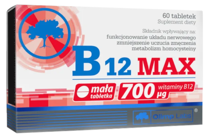 OLIMP LABS B12 Max 700 mcg tabletes, 60 gab.