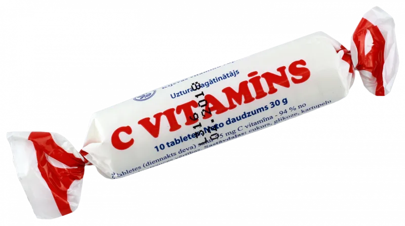 C VITAMĪNS tabletes, 10 gab.