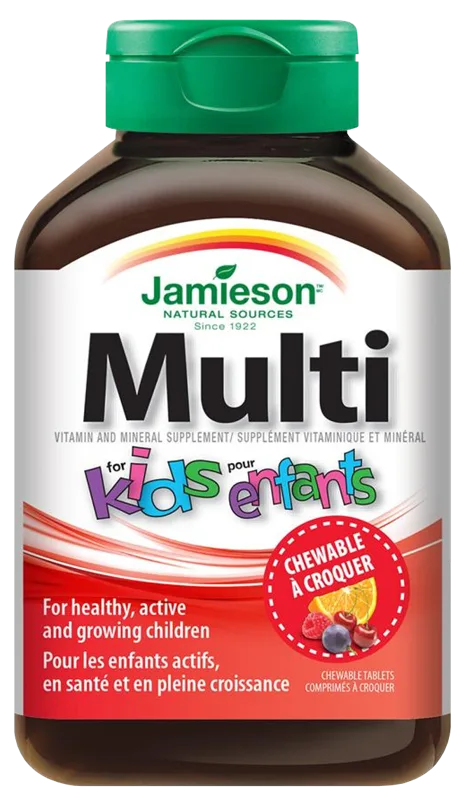 JAMIESON Vita-Vim Multi for Kids košļājamās tabletes, 60 gab.