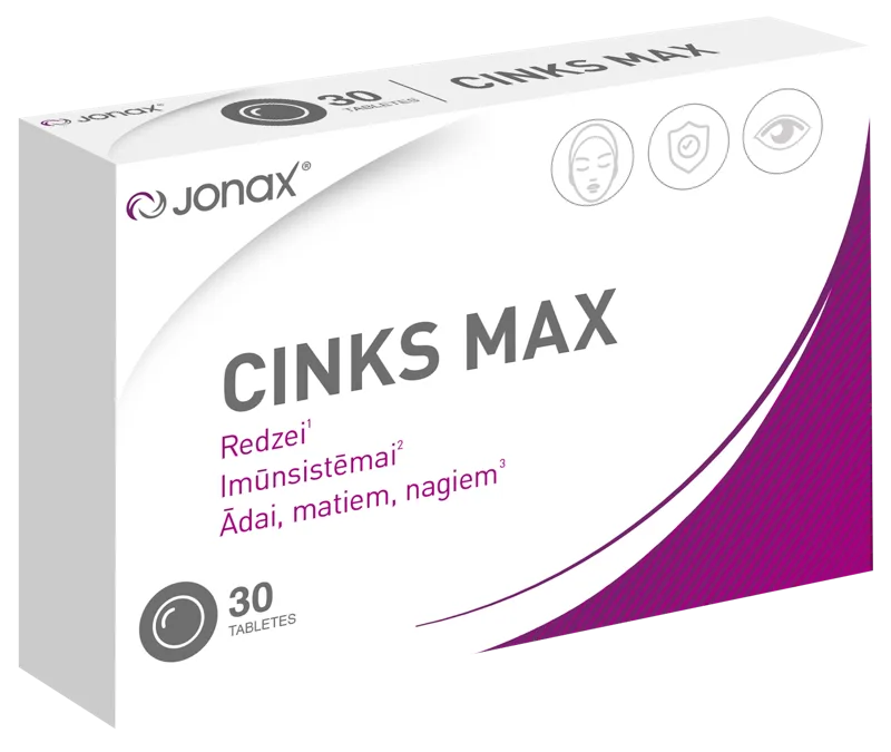 JONAX Cinks Max tabletes, 30 gab.