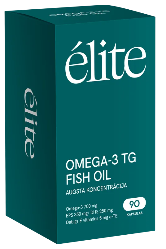 ELITE Omega-3 Tg Fish Oil kapsulas, 90 gab.