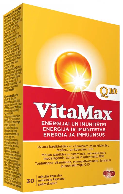 VITAMAX Q10 mīkstās kapsulas, 30 gab.
