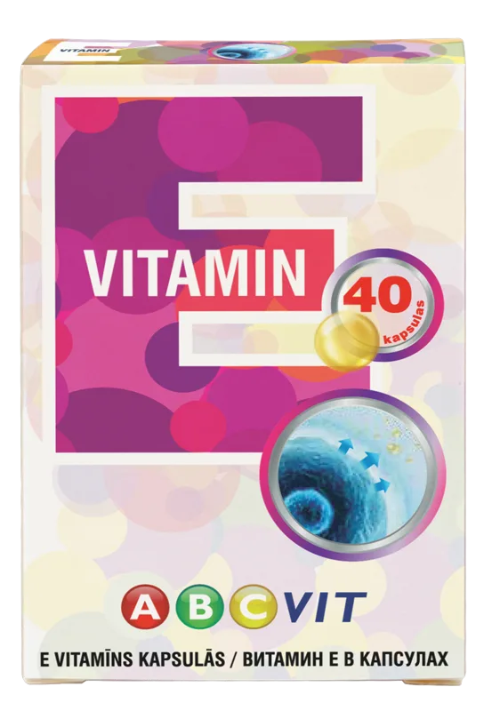 ABC VIT E Vitamin kapsulas, 40 gab.