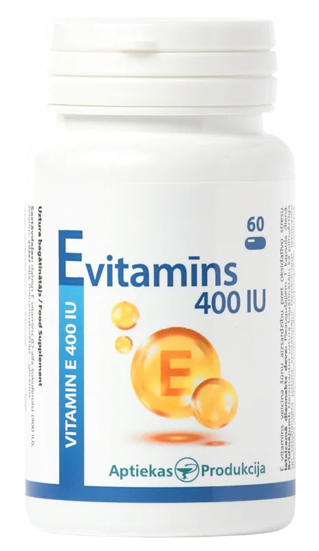 E Vitamīns 400 IU, kapsulas, 30 gab.