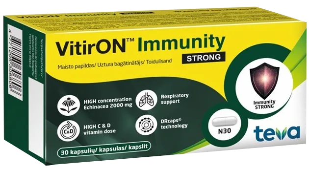 VITIRON Immunity Strong kapsulas, 30 gab.