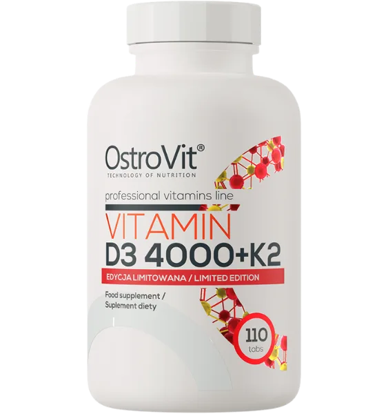 OSTROVIT Vitamin D3 4000 IU + K2 tabletes, 110 gab.