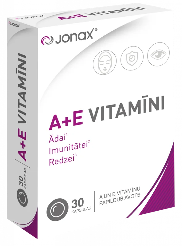JONAX A + E Vitamīni kapsulas, 30 gab.