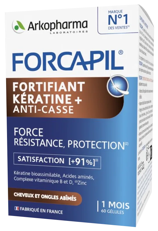 FORCAPIL Fortifiant Keratine+ kapsulas, 60 gab.