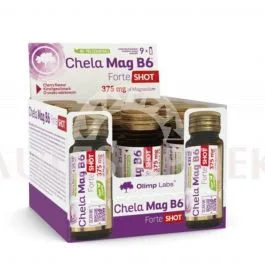 OLIMP LABS ampulas-ķiršu garša Chela-Mag B6 Forte Shot, 9 gab., 25 ml