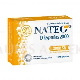 NATEO D 2000 SV kapsulas, 60 gab.